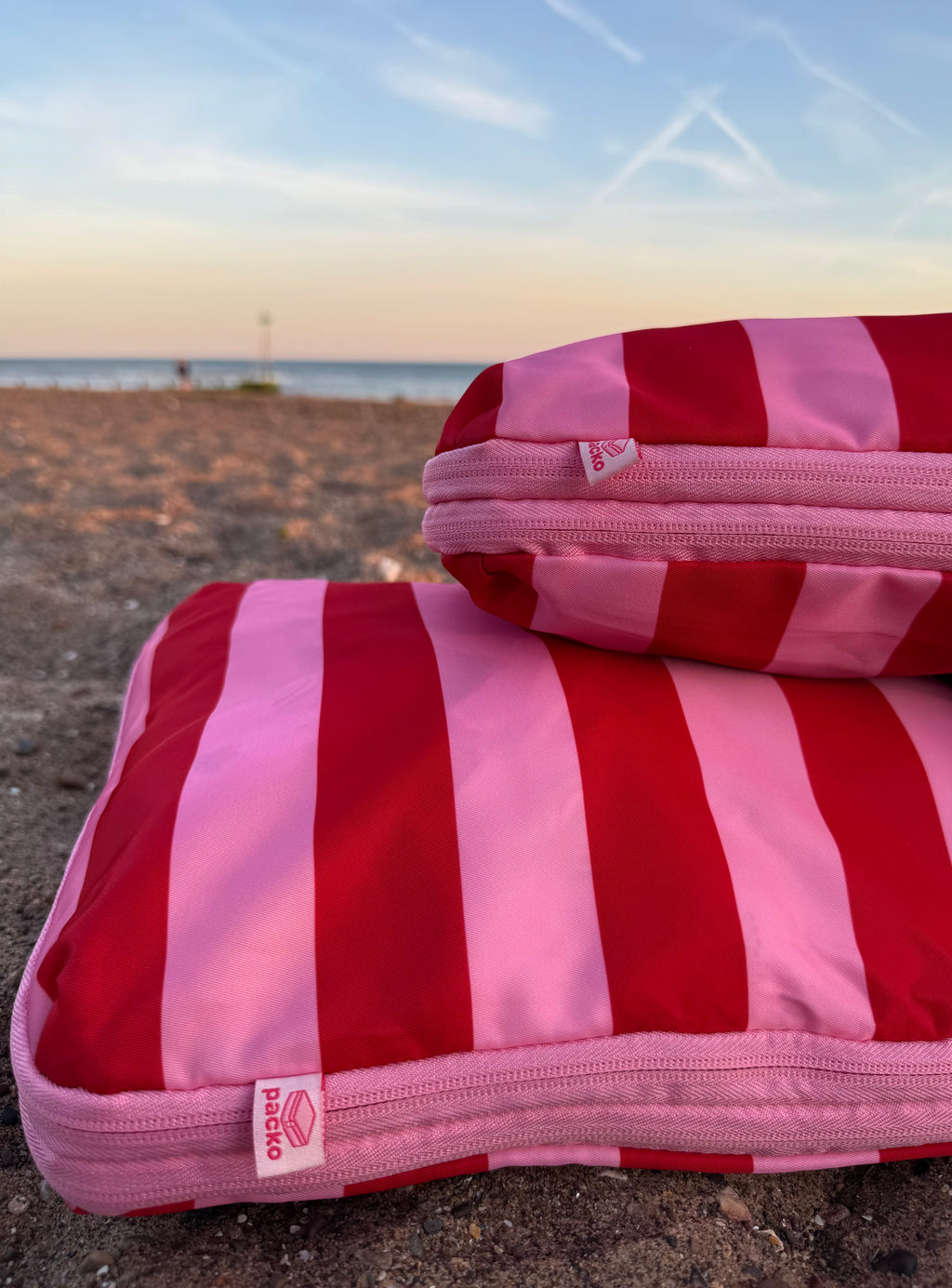Packo Compression Packing Cubes Pink Tides
