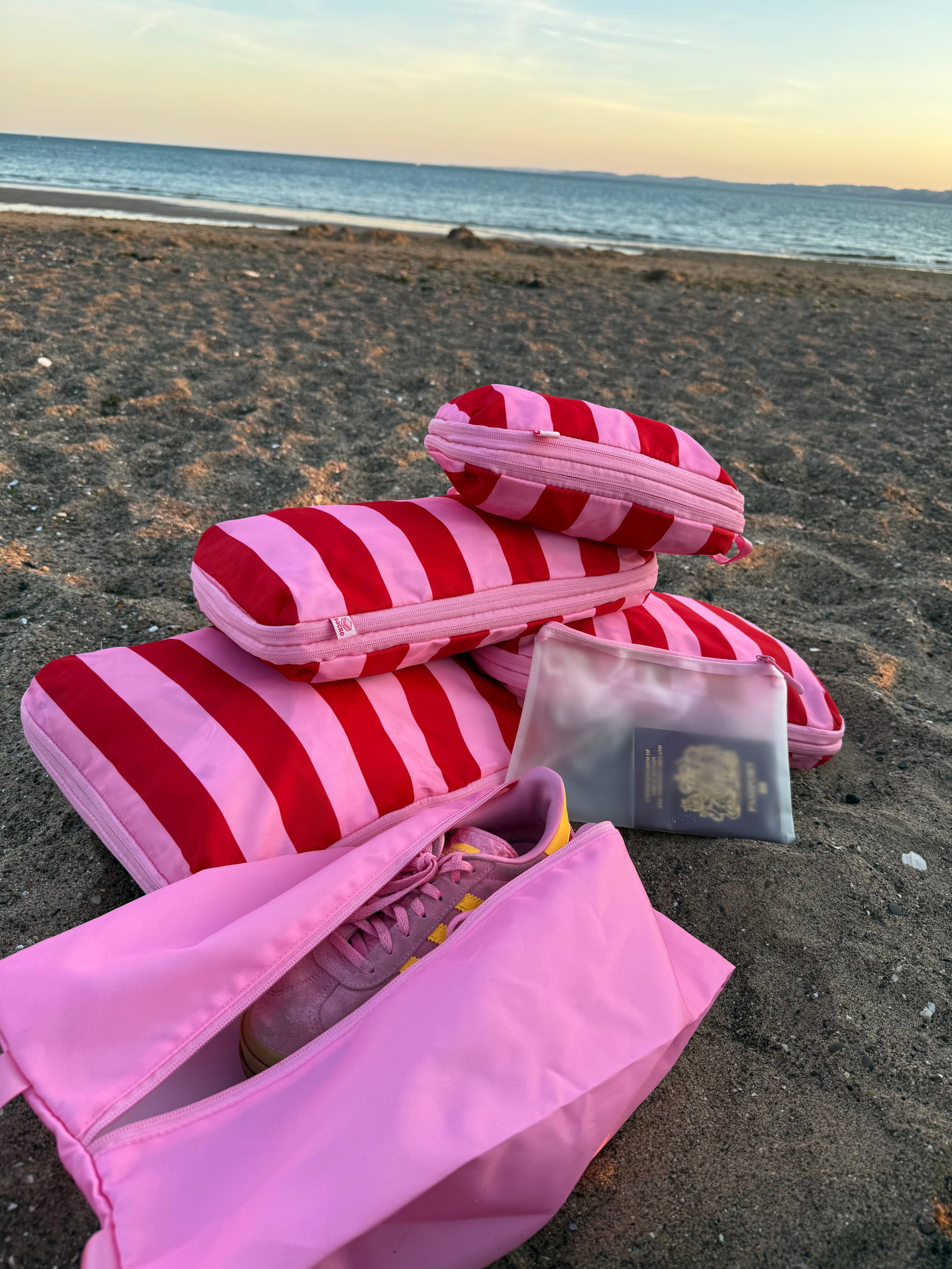 Packo Compression Packing Cubes Pink Tides