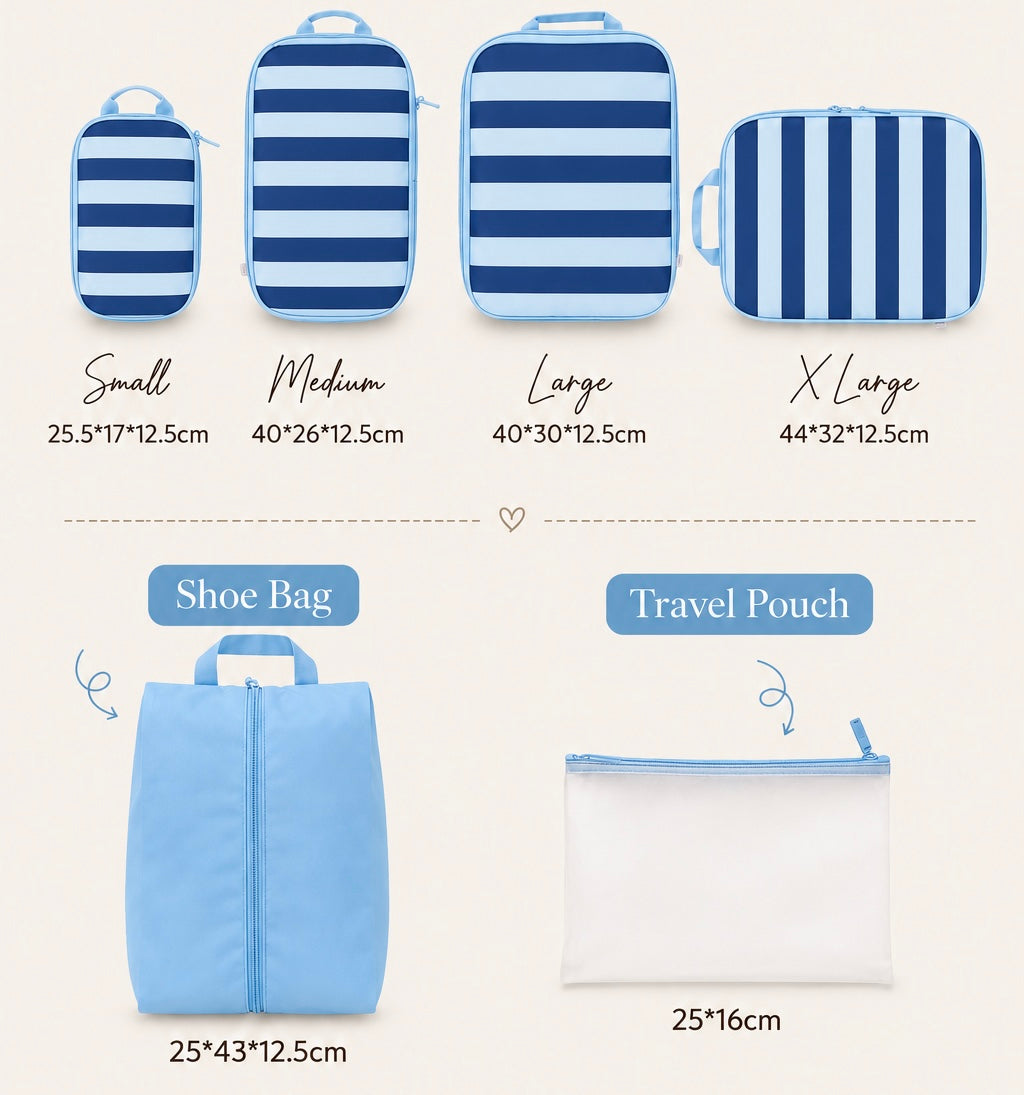 Packo Compression Packing Cubes Blue Horizon
