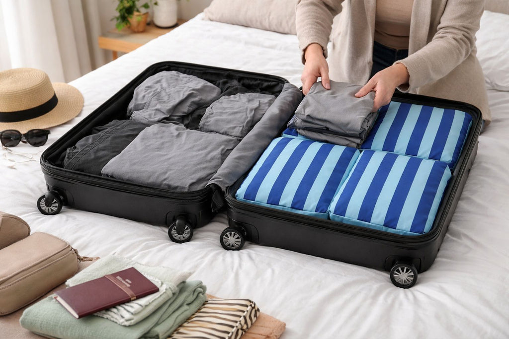 Packo Compression Packing Cubes Blue Horizon